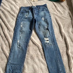 Gap distressed skinny jeans